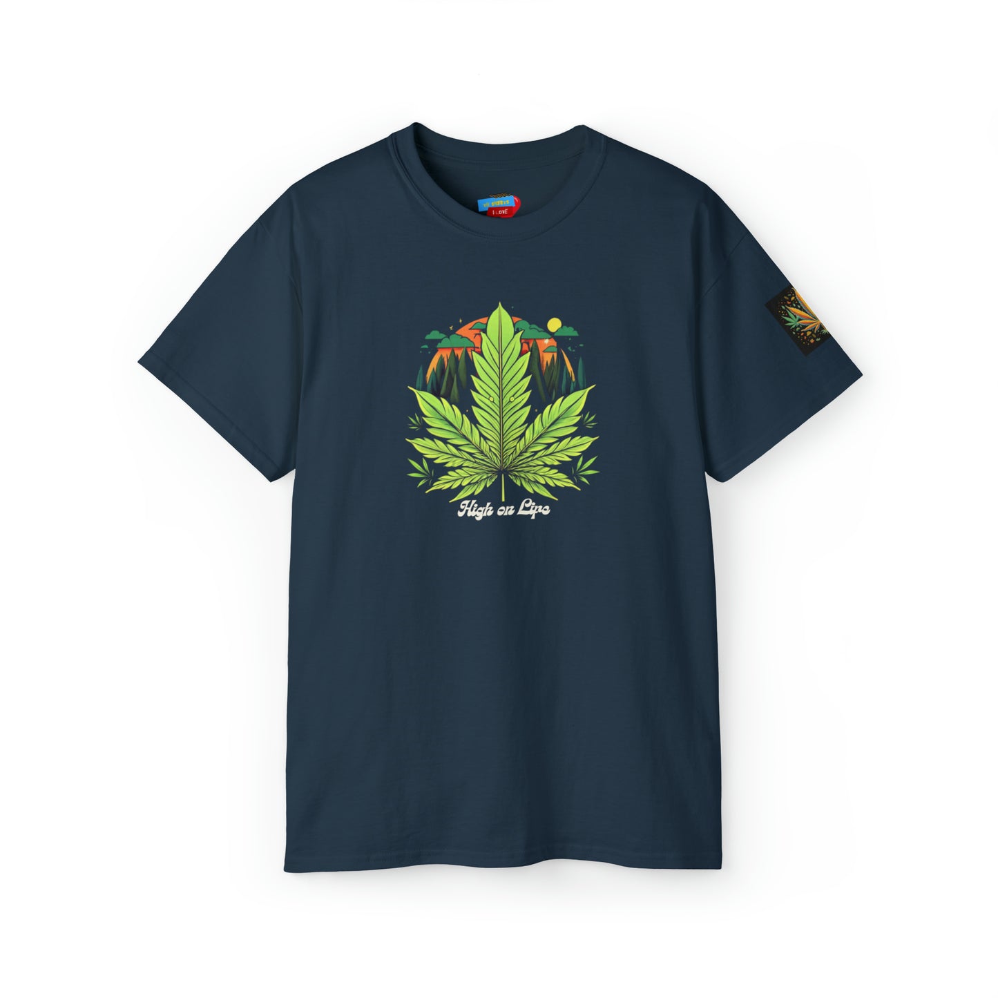 Pot Leaf High On Life Collection Ultra Cotton Tee