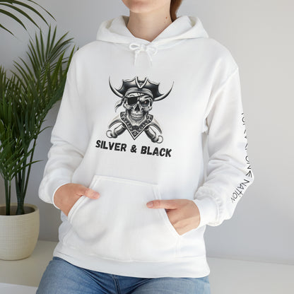 Silver & Black Unisex Heavy Blend™ Hooded Sweatshirt