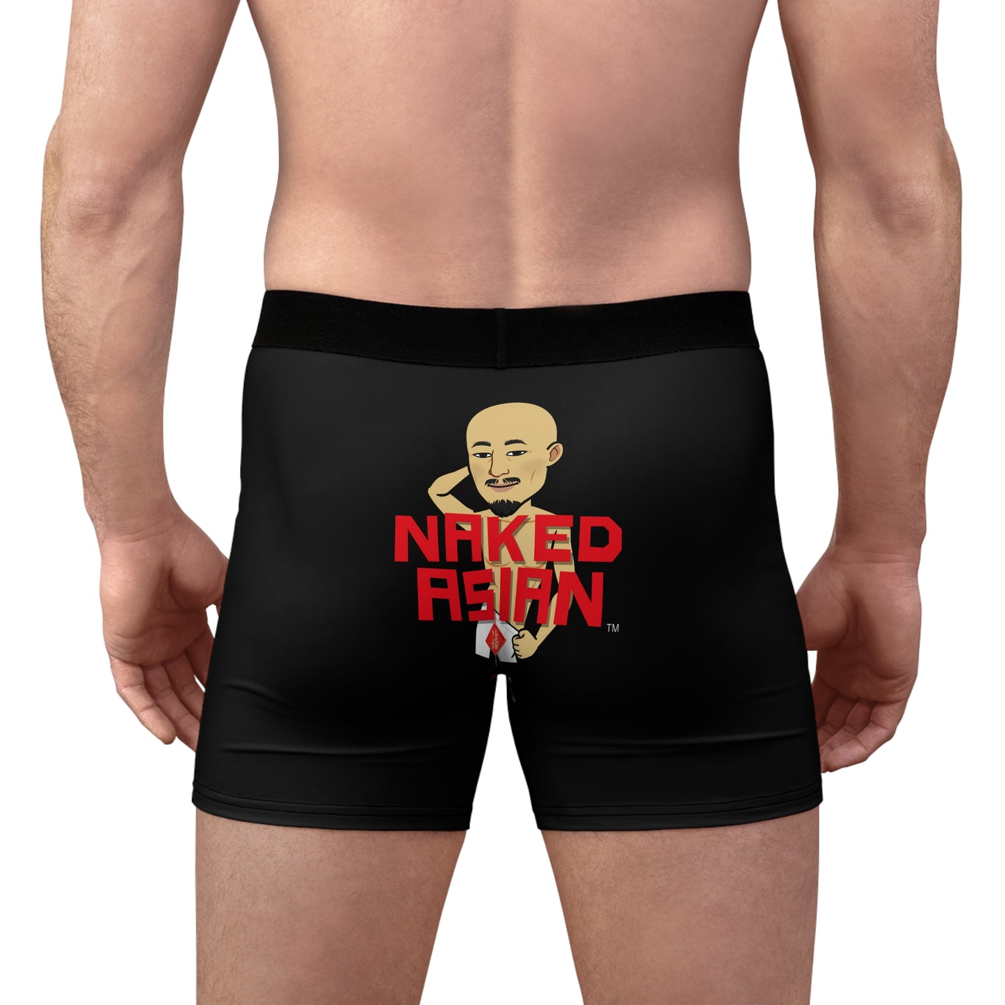 Naked Asian Don't Laugh Men's Boxer Briefs (AOP)
