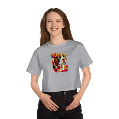 Flower Pitty Champion Women's Heritage Cropped T-Shirt