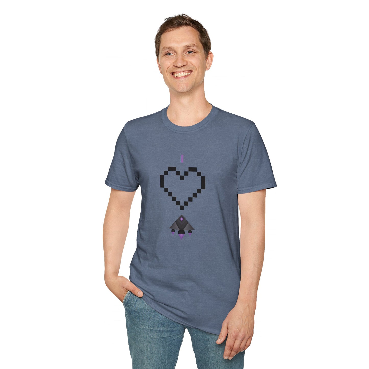 "I Love Spaceships" Pixel Art T-Shirt Collection