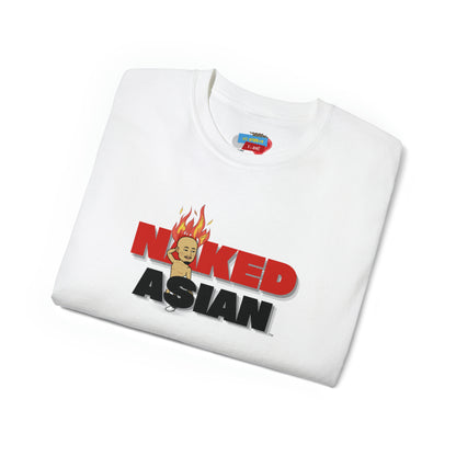 Naked Asian Posing Fire Cotton Tee