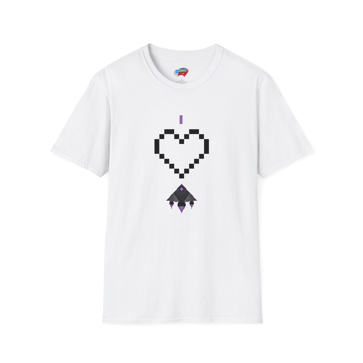 "I Love Spaceships" Pixel Art T-Shirt Collection