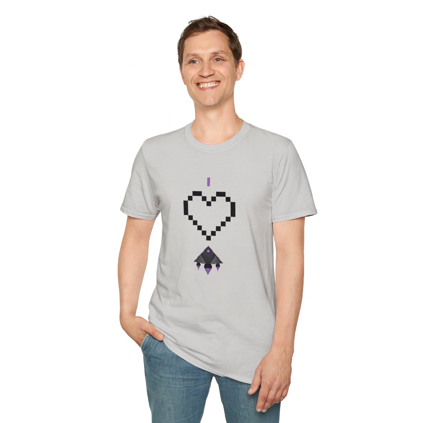 "I Love Spaceships" Pixel Art T-Shirt Collection