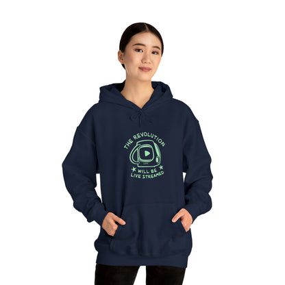The Revolution Will Be Live Streamed Unisex Heavy Blend™ Hooded Sweatshirt