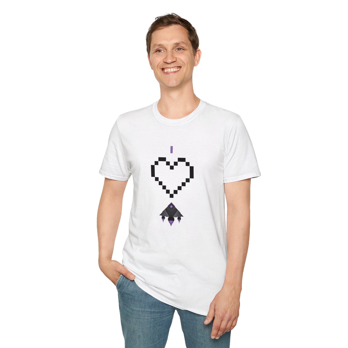 "I Love Spaceships" Pixel Art T-Shirt Collection