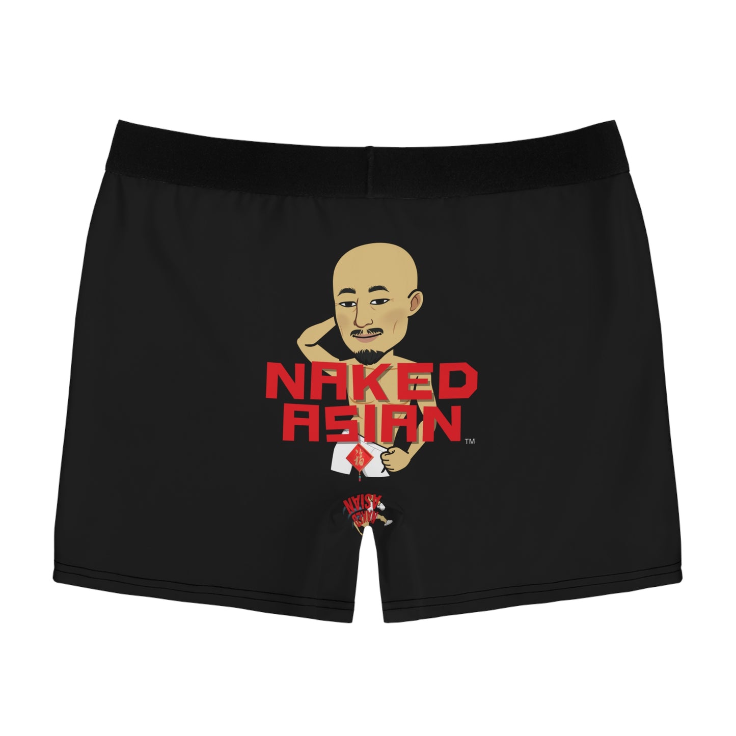 Naked Asian Don't Laugh Men's Boxer Briefs (AOP)