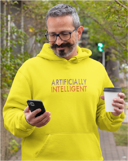 Artificially Intelligent Men's Pullover Hoodie