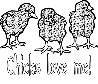 Chicks Love Me Men's Long Sleeve Tee