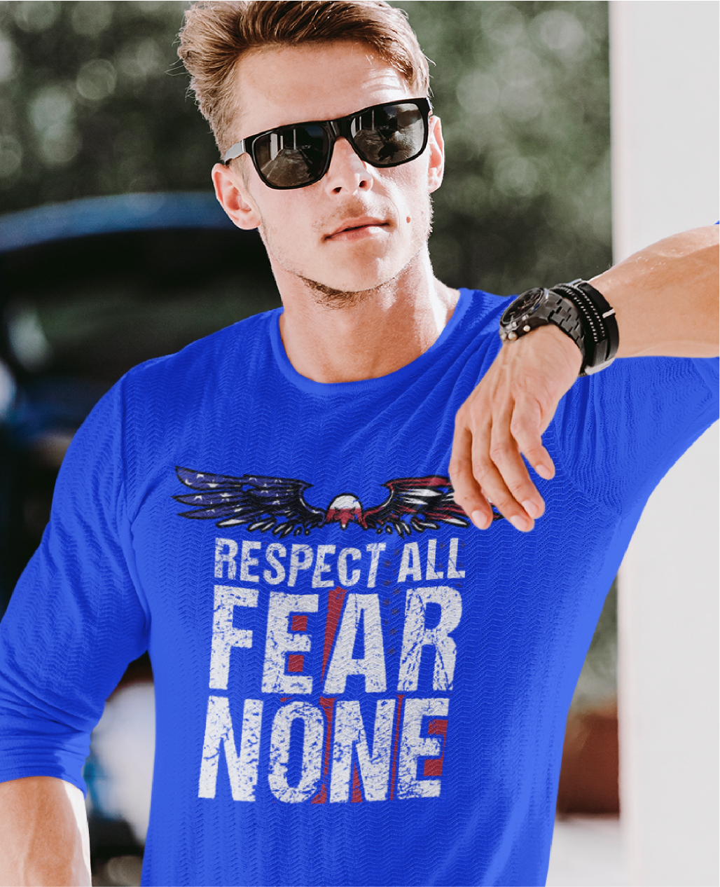 Respect All Fear None Men's Long Sleeve Tee - Tee Shirts I Love